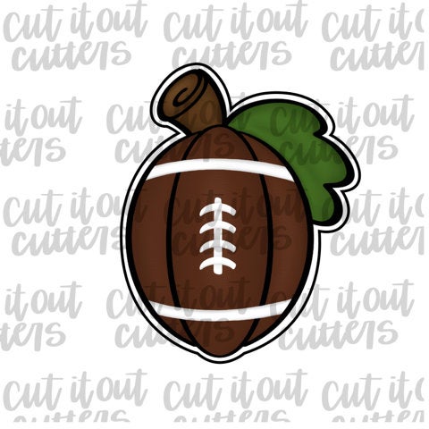 Football Pumpkin With Stem Cookie Cutter