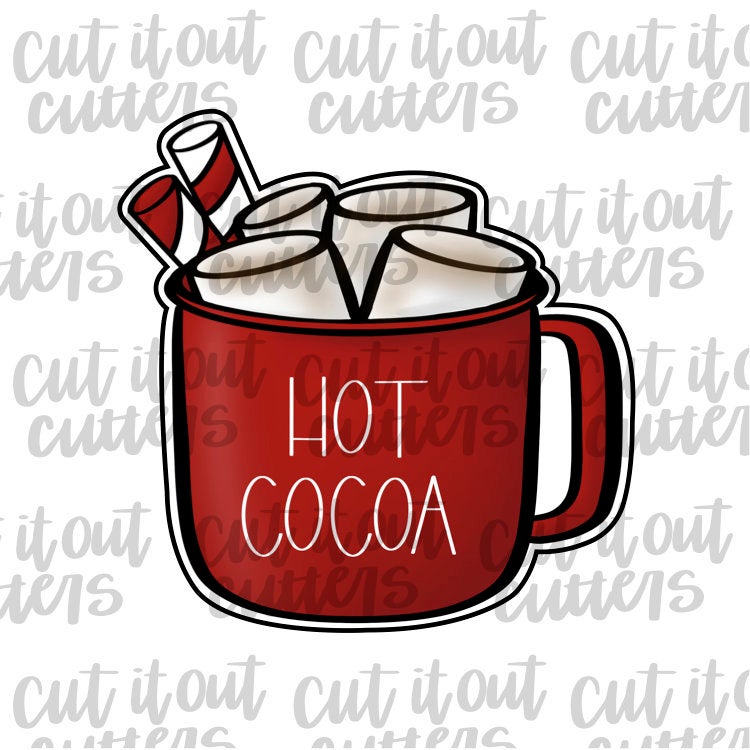 Hot Cocoa with Peppermint Cookie Cutter