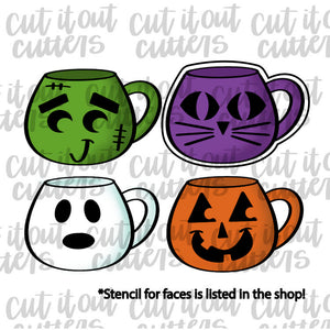 Faces Coffee Mug Cookie Cutter