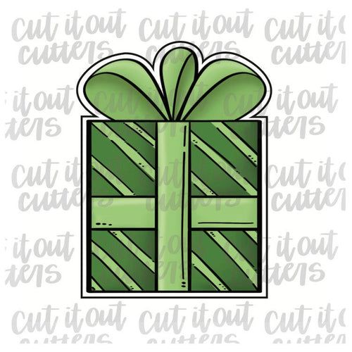 Square Present Cookie Cutter.