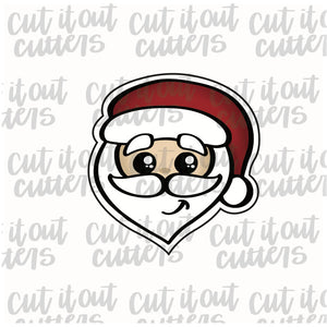 Chubby Santa Head Cookie Cutter