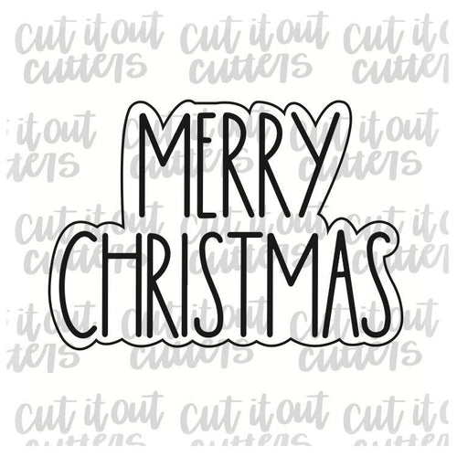 Merry Christmas Print Cookie Cutter