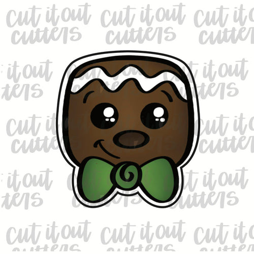 Gingy Snow Head with Bowtie Cookie Cutter