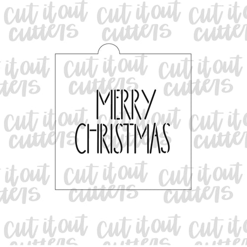 The Merry Christmas Print Cookie Stencil