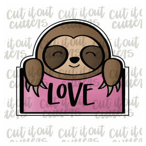 Sloth Plaque Cookie Cutter