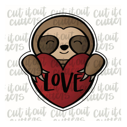 Sloth with Heart Cookie Cutter