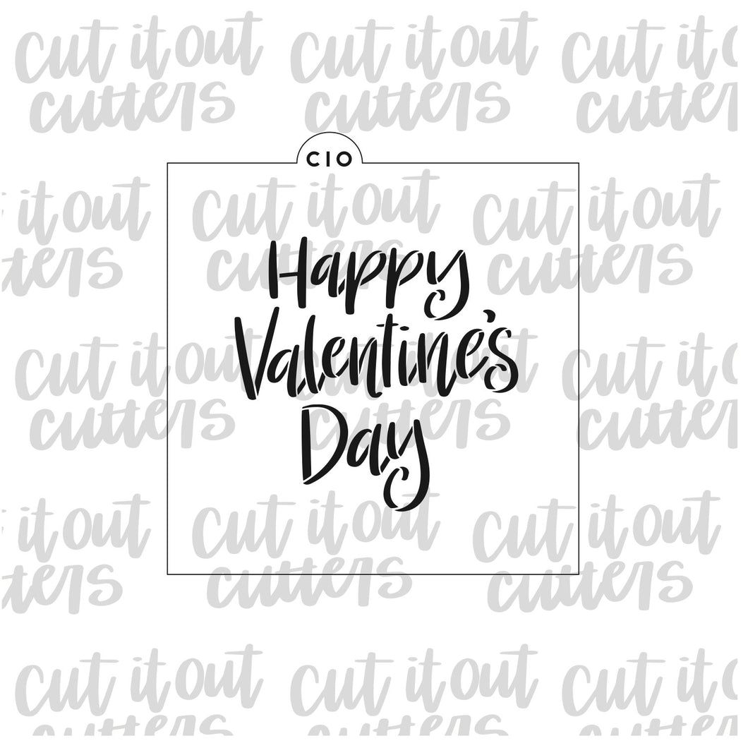 Happy Valentine's Day Cookie Stencil