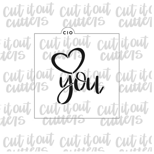 Love You Cookie Stencil