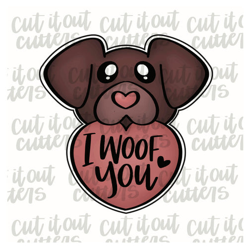 Dog with Heart Cookie Cutter