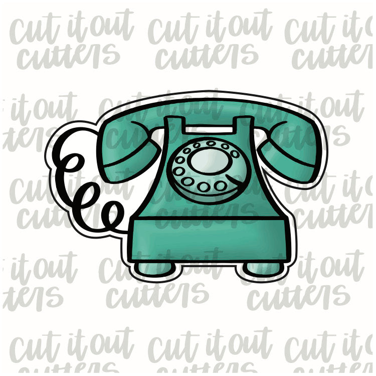 Vintage Phone Cookie Cutter