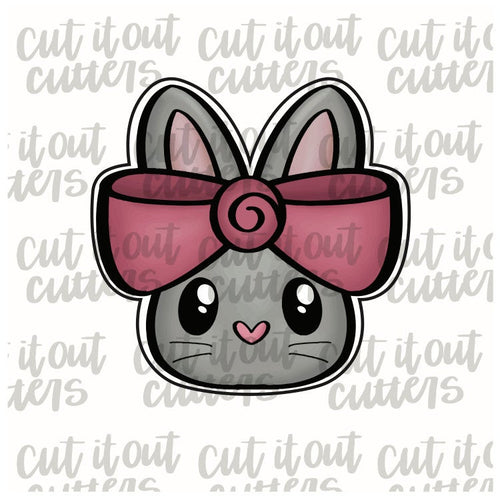 Girly Easter Bunny Head Cookie Cutter