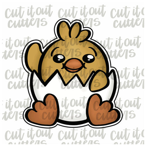 Happy Easter Chick Cookie Cutter