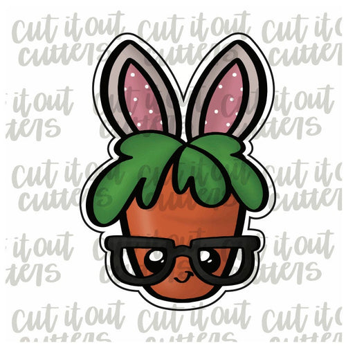 Nerdy Carrot Bunny Cookie Cutter