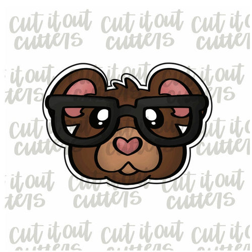 Nerdy Bear Cookie Cutter