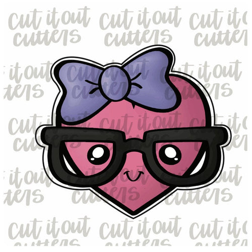 Girly Nerdy Heart Cookie Cutter