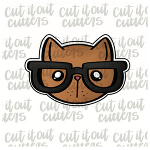 Nerdy Cat Cookie Cutter