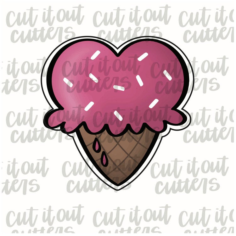 Ice Cream Heart Cookie Cutter