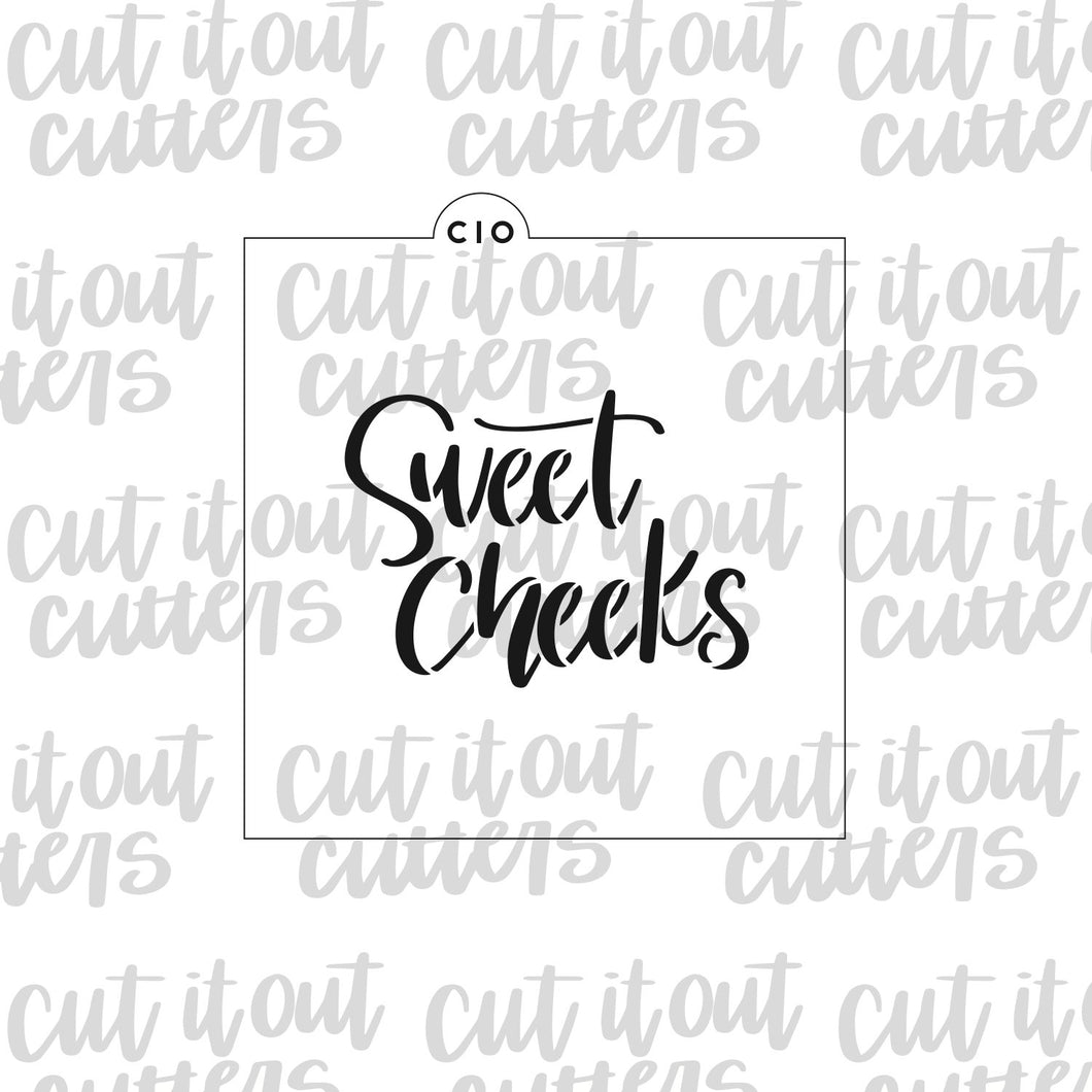 Sweet Cheeks Cookie Stencil