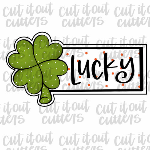 Shamrock Stick Plaque Cookie Cutter