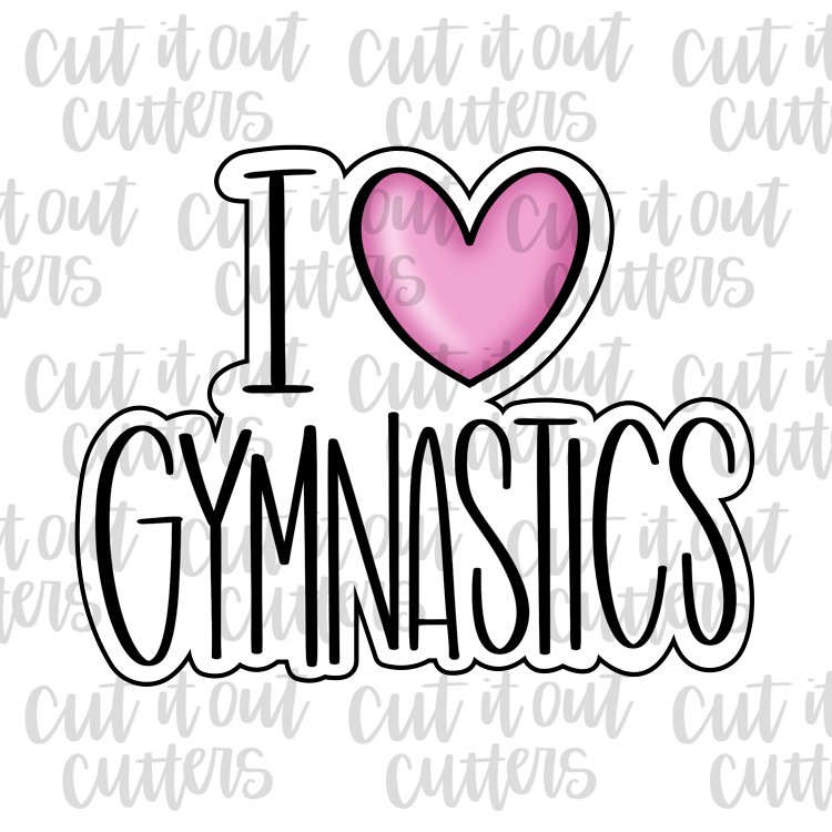 I Heart Gymnastics Cookie Cutter