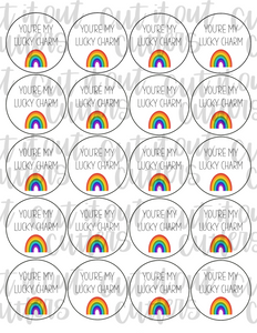 You’re My Lucky Charm Rainbow - 2" Circle Tags - Digital Download