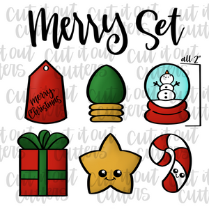 Tiny 2" Merry Cookie Cutter Set