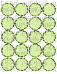 Shamrocks Blank Green - 2" Circle Tags - Digital Download