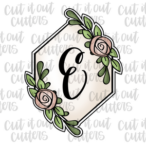Ellie Floral Plaque Cookie Cutter