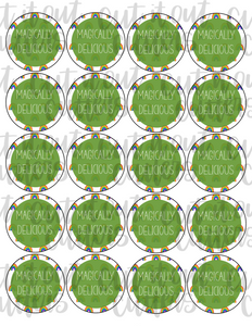 Magically Delicious Green - 2" Circle Tags - Digital Download