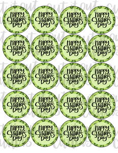 Happy Saint Patrick’s Day Hand Lettered - 2" Circle Tags - Digital Download