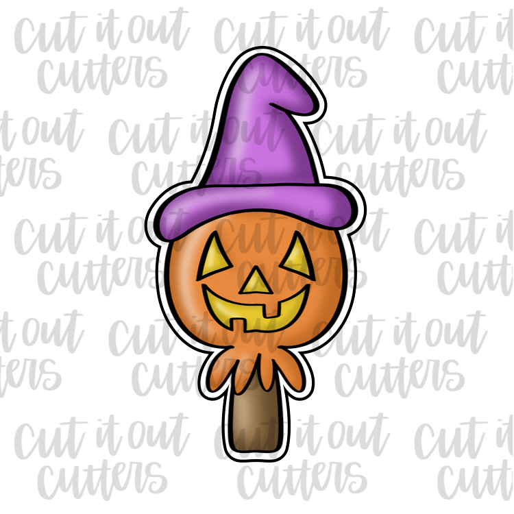 Jack-o-lantern Pop with Hat Cookie Cutter