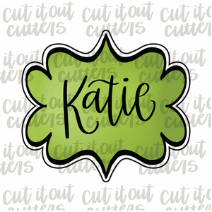 Katie Plaque Cookie Cutter