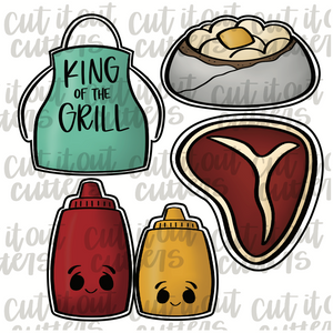King Of The Grill Cookie Cutter Set