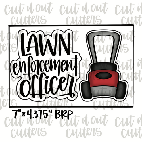 Lawn Enforcement Officer and Mower Cookie Cutter Set