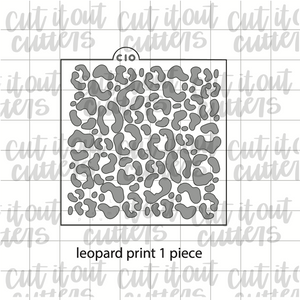 Leopard Print Cookie Stencil