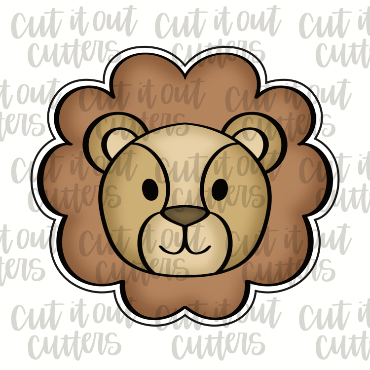 Lion Face Cookie Cutter – Cut It Out Cutters