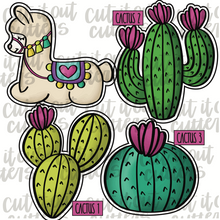 Load image into Gallery viewer, Llama &amp; Cactus Cookie Cutter Set