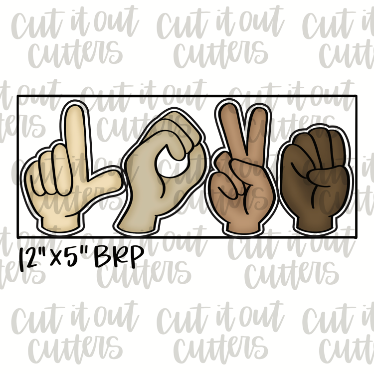 Love Sign Language Cookie Cutter Set