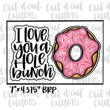 Load image into Gallery viewer, Love You A Hole Bunch &amp; Donut Cookie Cutter Set