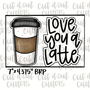 Love You A Latte and Coffee Cookie Cutter Set