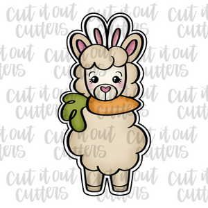 Luna Easter Llama - Front - Cookie Cutter