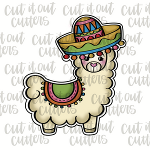Luna Llama with Sombrero Cookie Cutter
