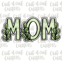 Load image into Gallery viewer, M.O.M. with Greenery Cookie Cutter Set