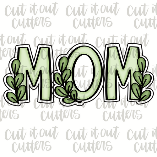 M.O.M. with Greenery Cookie Cutter Set