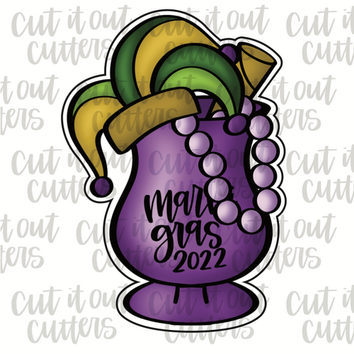 Mardi Gras Hurricane - Jester Hat Cookie Cutter