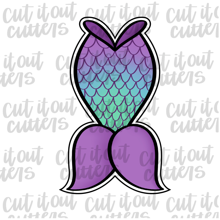 Mermaid Tail 2 Cookie Cutter – Cut It Out Cutters