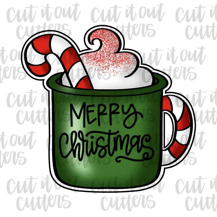 Merry Christmas Mug Cookie Cutter