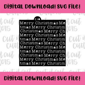 DIGITAL DOWNLOAD SVG File for Merry Christmas Typewriter Stencil