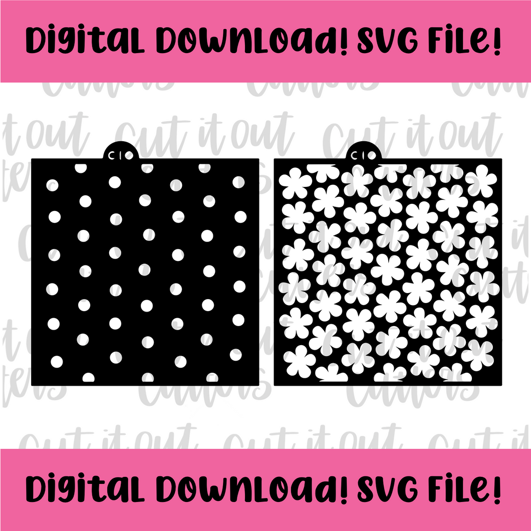 DIGITAL DOWNLOAD SVG File for Mini Daisy Stencil