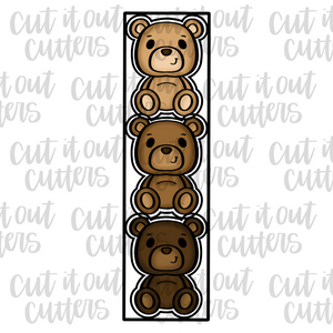 Mini Stackable Bear Cookie Cutter